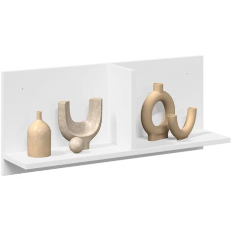 Wall Cabinet 70x16.5x30 cm White Engineered Wood vidaXL (1/5)