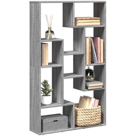 Bookcase Grey Sonoma 72x20x120 cm Engineered Wood vidaXL