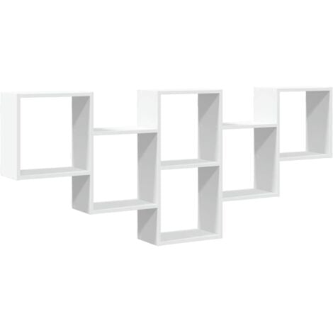 Wall Shelf White 159x18x66 cm Engineered Wood vidaXL