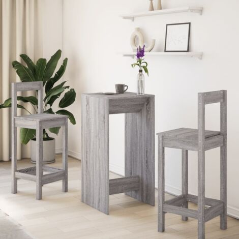 Bar Table Grey Sonoma 51x50x103.5 cm Engineered Wood vidaXL