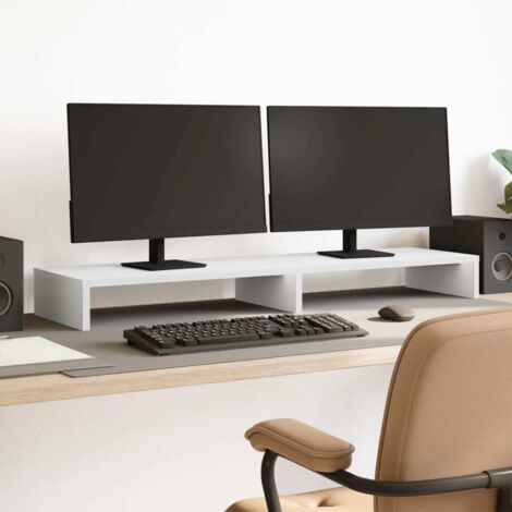 Monitor Stand White 100x27x10 cm Engineered Wood vidaXL