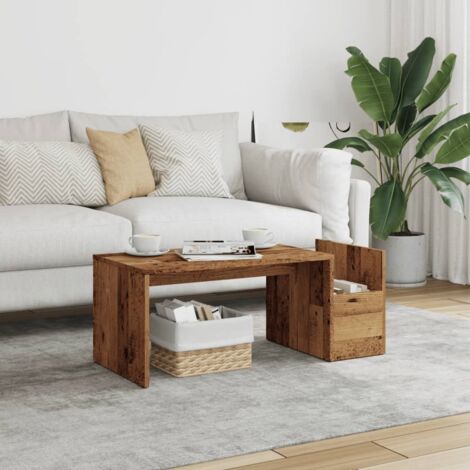 Coffee Table Old Wood 90x45x35 cm Engineered Wood vidaXL