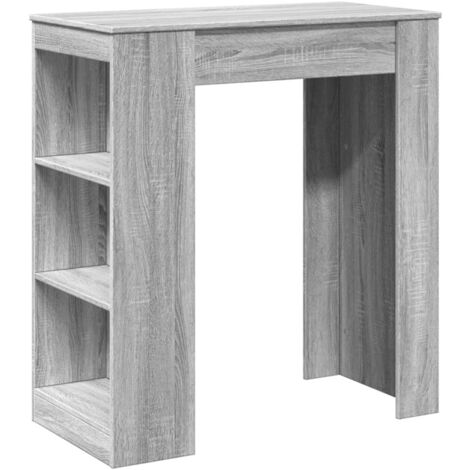Bar Table with Racks Grey Sonoma 95x47x103.5 cm Engineered Wood vidaXL