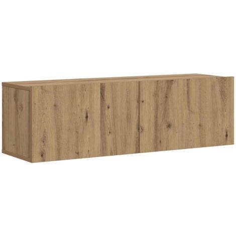 Wall Mounted TV Cabinet Artisan Oak 100x30x30 cm Engineered Wood vidaXL