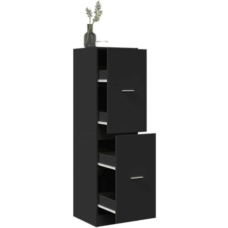 Apothecary Cabinet Black 40x41x144.5 cm Engineered Wood vidaXL