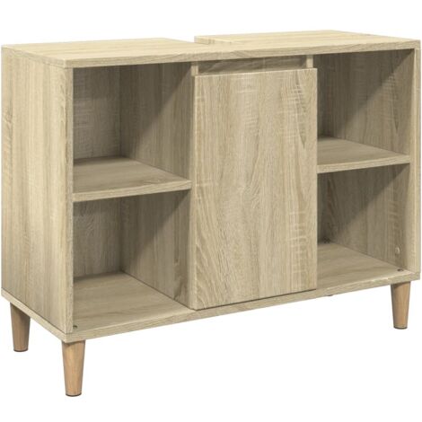 Bathroom Cabinet Sonoma Oak 80x33x60 cm Engineered Wood vidaXL