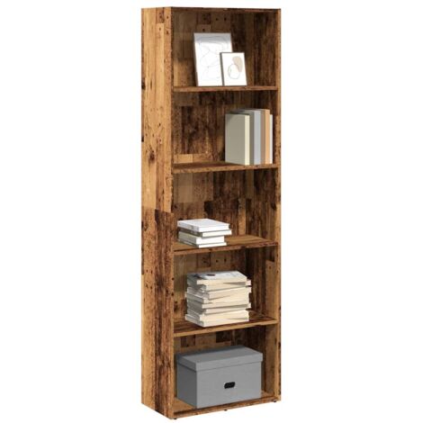Bookcase Old Wood 60x30x189 cm Engineered Wood vidaXL