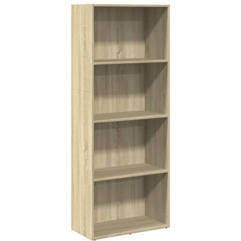 Bookcase Sonoma Oak 60x30x152 cm Engineered Wood vidaXL