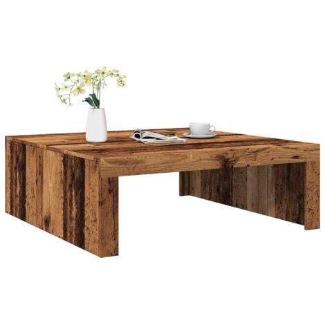 Coffee Table Old Wood 100x100x35 cm Engineered Wood vidaXL