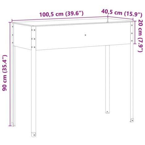 Garden Planter 100.5x40.5x90 cm Weathering Steel vidaXL