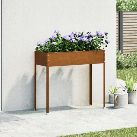 Garden Planter 100.5x40.5x90 cm Weathering Steel vidaXL