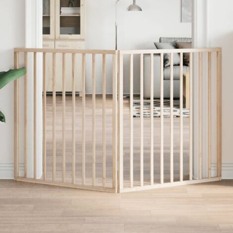 Dog Gate Foldable 2 Panels 160 cm Poplar Wood vidaXL