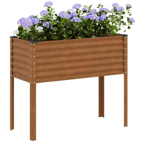 Garden Planter 100x45x90 cm Weathering Steel vidaXL