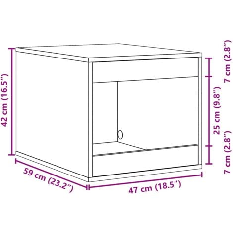 Cat Litter Box Enclosure Concrete Grey 47x59x42 cm Engineered Wood vidaXL