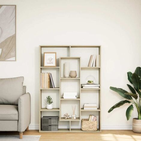 Book Cabinet Sonoma Oak 102x29x143 cm Engineered Wood vidaXL