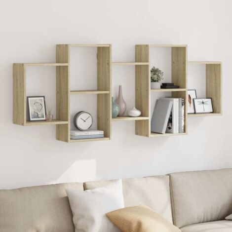 Wall Shelf Sonoma Oak 159x18x65 cm Engineered Wood vidaXL (1/5)