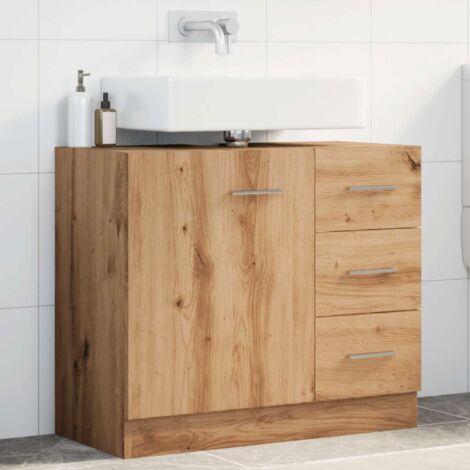 Sink Cabinet Artisian Oak 63x30x54 cm Engineered Wood vidaXL