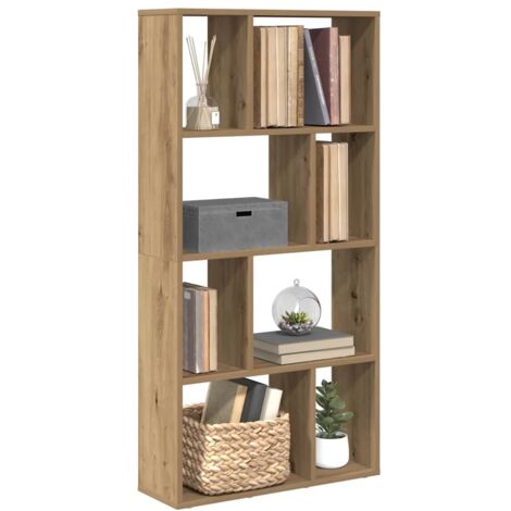 Bookcase Artisian Oak 60x20x120 cm Engineered Wood vidaXL