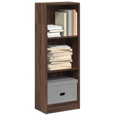 Bookcase Brown Oak 40x24x109 cm Engineered Wood vidaXL