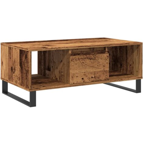 Coffee Table Old Wood 90x50x36.5 cm Engineered Wood vidaXL