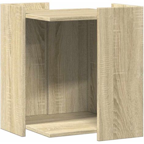 Cat Litter Box Enclosure Sonoma Oak 42x42x51 cm Engineered Wood vidaXL