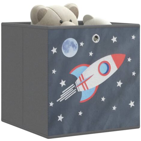 Foldable Storage Boxes 4 pcs Grey 32x32x32 cm Non-woven Fabric vidaXL (1/5)