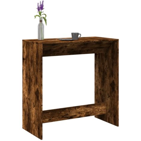 Bar Table Smoked Oak 102x50x103.5 cm Engineered Wood vidaXL