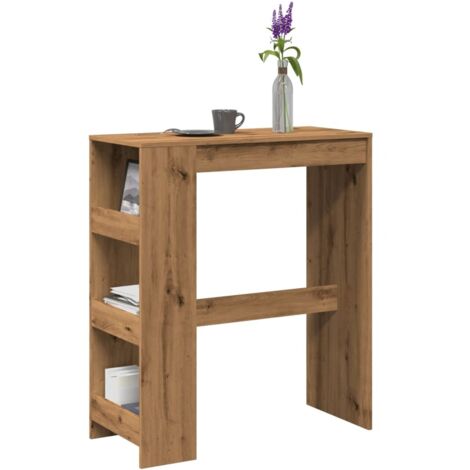 Bar Table with Racks Artisan Oak 90x40x103.5 cm Engineered Wood vidaXL (1/5)