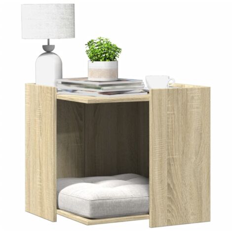 Cat Litter Box Enclosure Sonoma Oak 53x53x51 cm Engineered Wood vidaXL