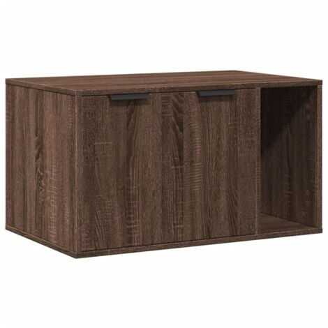 Cat Litter Box Enclosure Brown Oak 80x50x45 cm Engineered Wood vidaXL