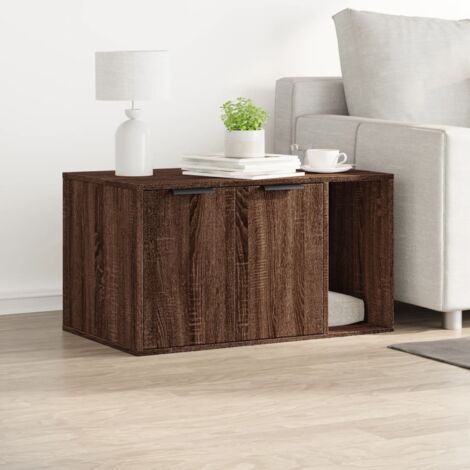 Cat Litter Box Enclosure Brown Oak 80x50x45 cm Engineered Wood vidaXL