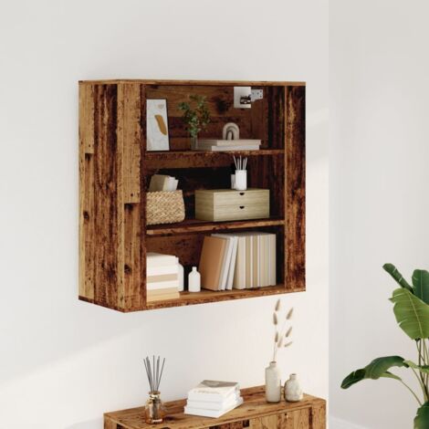 Wall Cabinet Old Wood 80x33x80 cm Engineered Wood vidaXL (1/5)