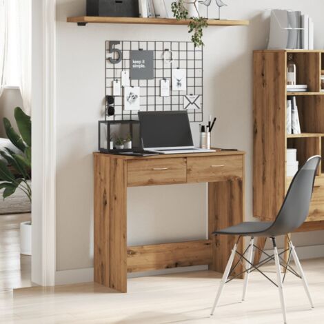 Desk Artisian Oak 80x40x75 cm Engineered Wood vidaXL