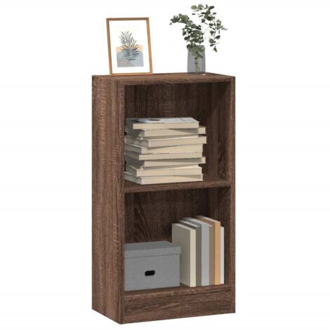 Bookcase Brown Oak 40x24x76 cm Engineered Wood vidaXL