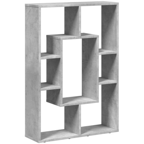 Bookcase Concrete Grey 63x20x90 cm Engineered Wood vidaXL (1/5)