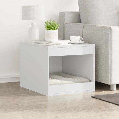 Cat Litter Box Enclosure White 47x59x42 cm Engineered Wood vidaXL