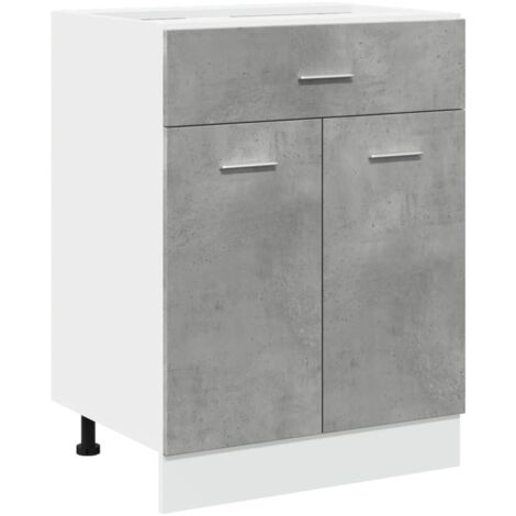 Drawer Bottom Cabinet Lyon Concrete Grey 60x46x81.5 cm Engineered Wood vidaXL