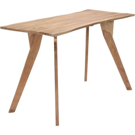 vidaXL Dining Table Solid Acacia Wood 120x58x76 cm