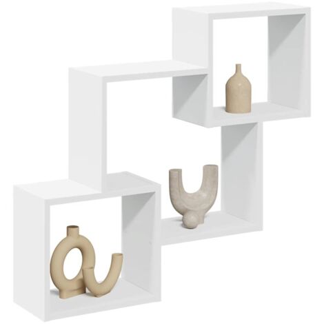 Wall Cabinet 78x18x71 cm White Engineered Wood vidaXL (1/5)