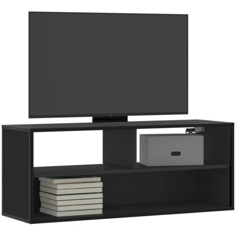 TV Cabinet Black 100x31x39.5 cm Engineered Wood and Metal vidaXL (1/5)