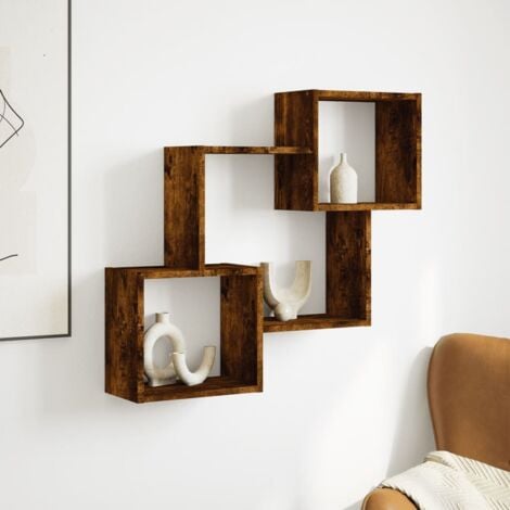 Wall Cabinet 78x18x71 cm Smoked Oak Engineered Wood vidaXL