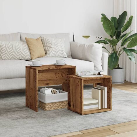 Nesting Coffee Tables 2 pcs Old Wood Engineered Wood vidaXL