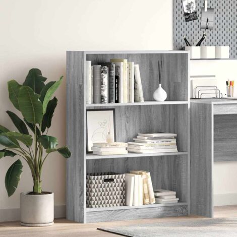 Bookcase Grey Sonoma 80x24x109 cm Engineered Wood vidaXL