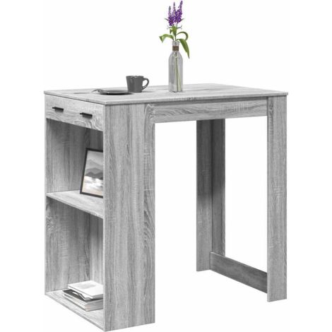 Bar Table Grey Sonoma 102x70x103.5 cm Engineered Wood vidaXL (1/5)