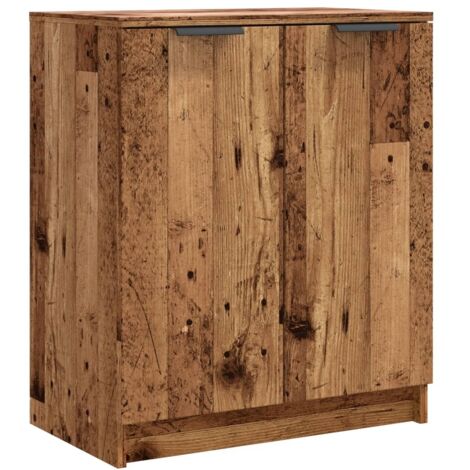 Shoe Cabinet Old Wood 59x35x70 cm Engineered Wood vidaXL