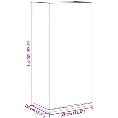 Wall-mounted Bathroom Cabinet Old Wood 32x20x67 cm vidaXL
