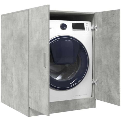 Washing Machine Cabinet Concrete Grey 70.5x71.5x91.5 cm vidaXL