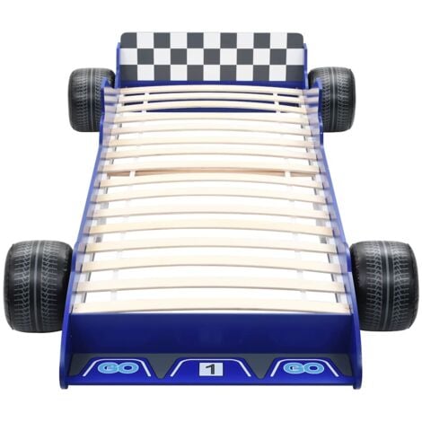 Children's Race Car Bed 90x200 cm Blue vidaXL