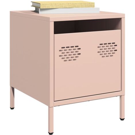 Bedside Cabinet Pink 35x39x43.5 cm Steel vidaXL (1/5)