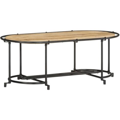 Coffee Table 110x55x40 cm Solid Wood Rough Mango vidaXL